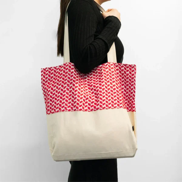 Red Keffiyeh Tote Bag