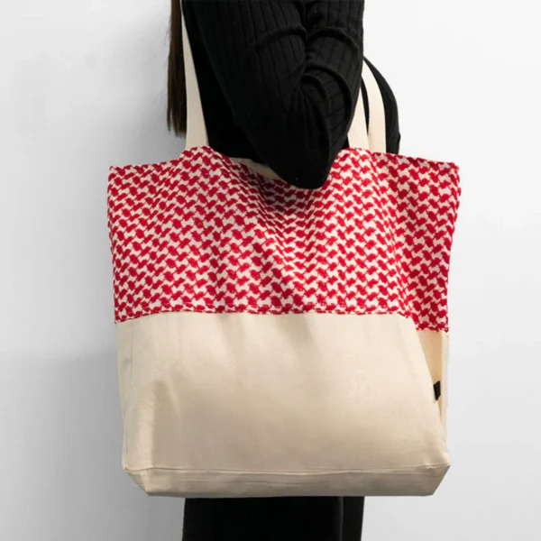 Red Keffiyeh Tote Bag - Image 3