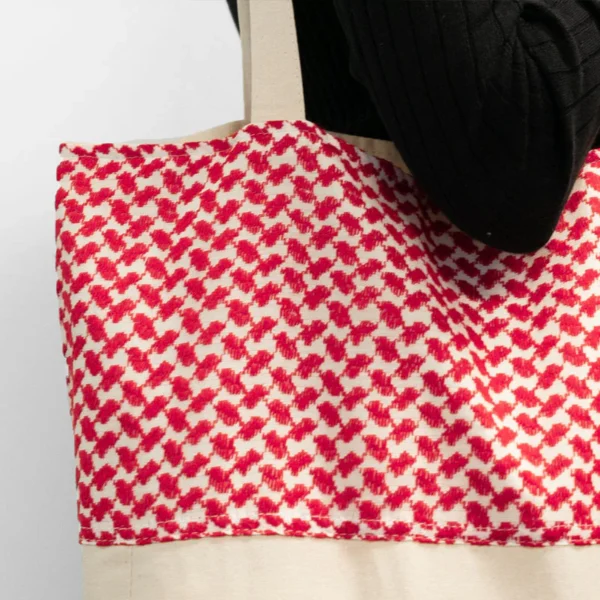 Red Keffiyeh Tote Bag - Image 2