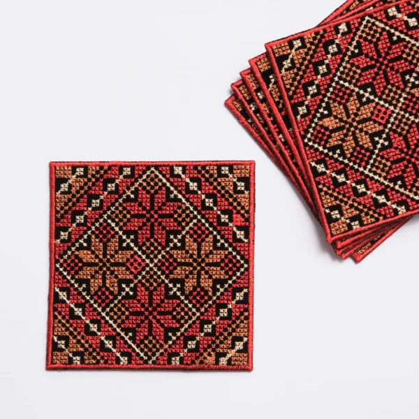 Set of 6 Tatreez Coasters - Image 3