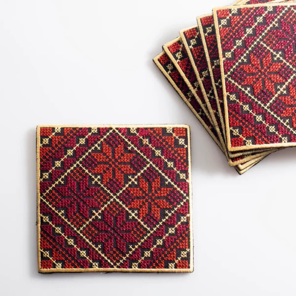 Set of 6 Tatreez Coasters - Image 2