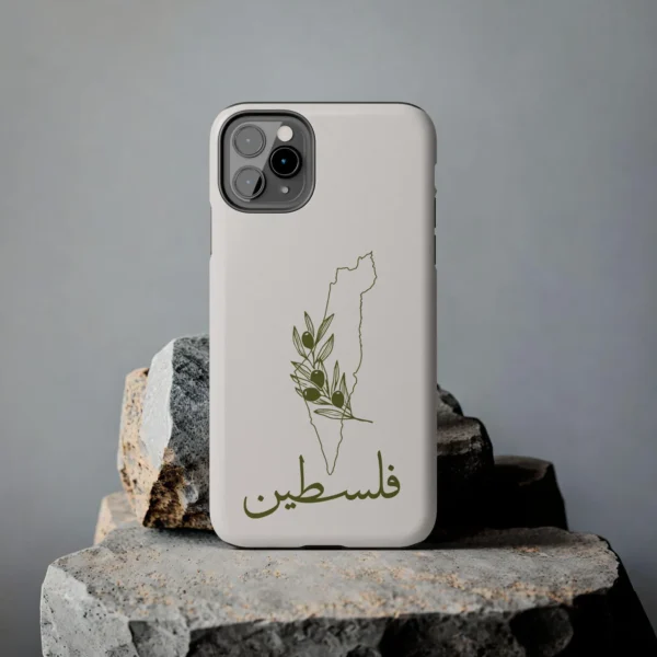 Tough Phone Case - Palestine with Olive Branch Design - Image 2