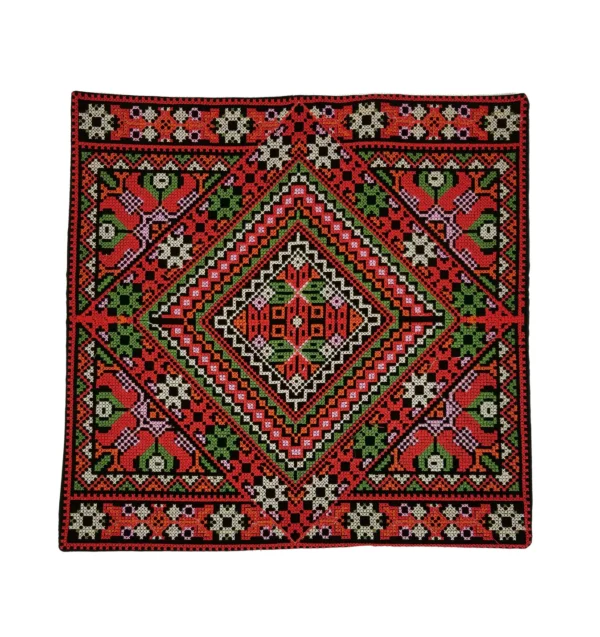 Embroidered Red and Black Pillow Covers - Image 6