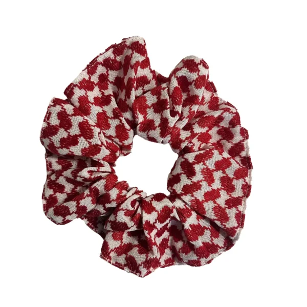 Oversized Red Keffiyeh Scrunchie - Image 3