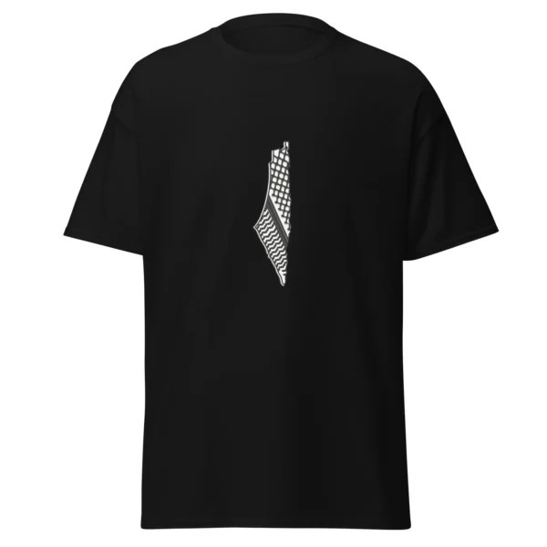 Unisex classic tee- Palestine Map with Keffiyeh - Image 2